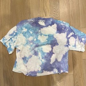 Tie dye boxes cropped top.